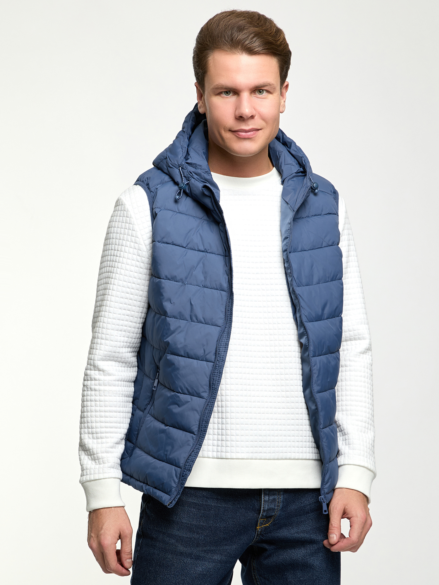 

Утепленный жилет мужской oodji 1B812001M синий 2XL, 1B812001M