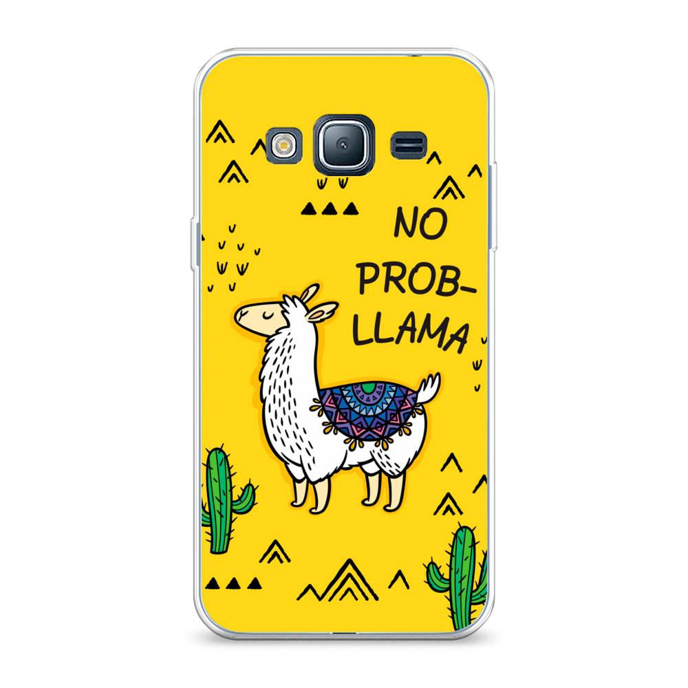 

Чехол Awog на Samsung Galaxy J3 2016 / Самсунг J3 2016 "No probLLama", Желтый;черный;синий, 22450-2