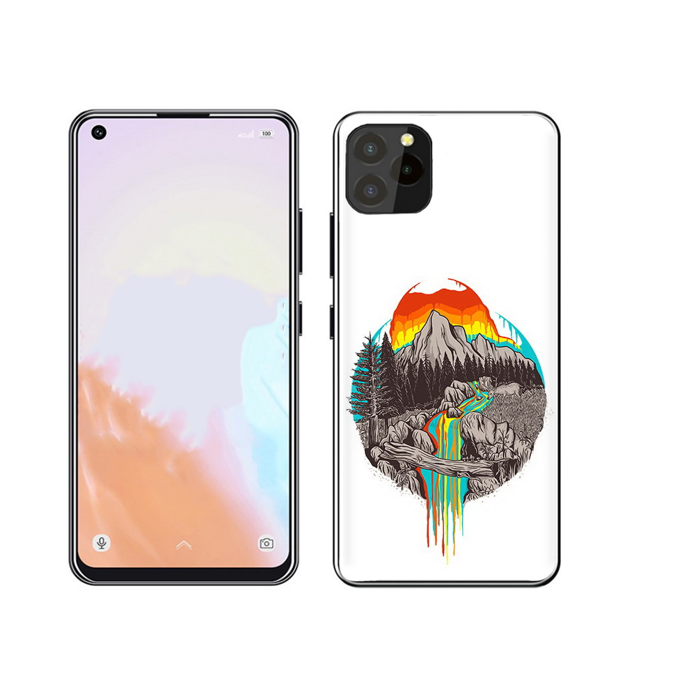 

Чехол MyPads Tocco для Oukitel C21 Pro Радужный водопад, Прозрачный, Tocco