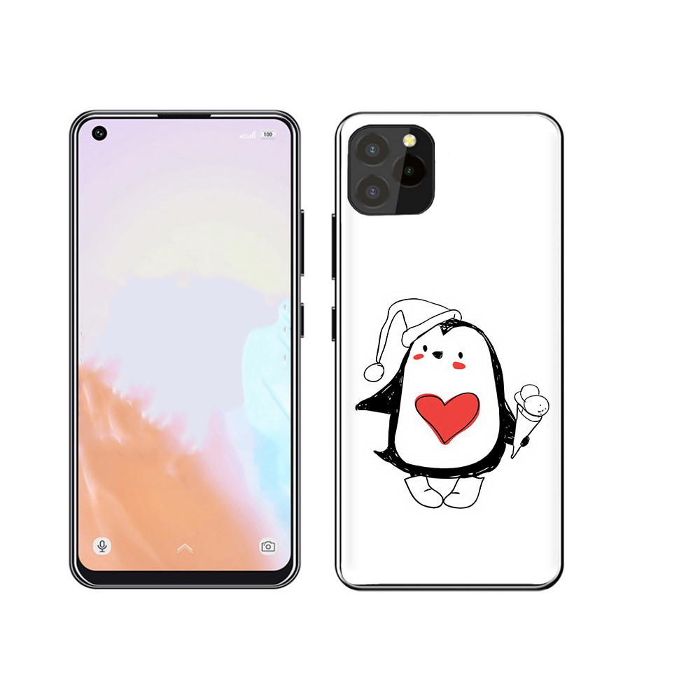 

Чехол MyPads Tocco для Oukitel C21 Pro Пингвин с мороженым, Прозрачный, Tocco