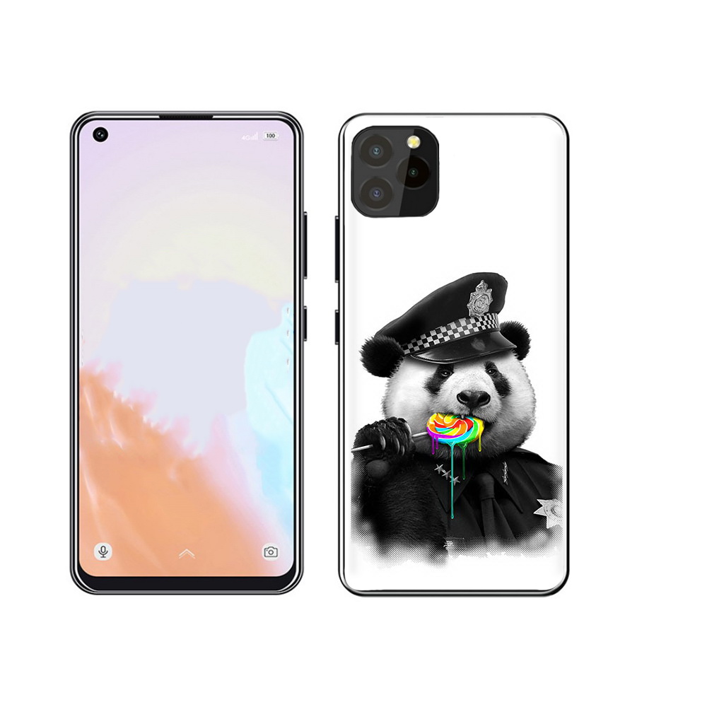 

Чехол MyPads Tocco для Oukitel C21 Pro Панда полиция, Прозрачный, Tocco