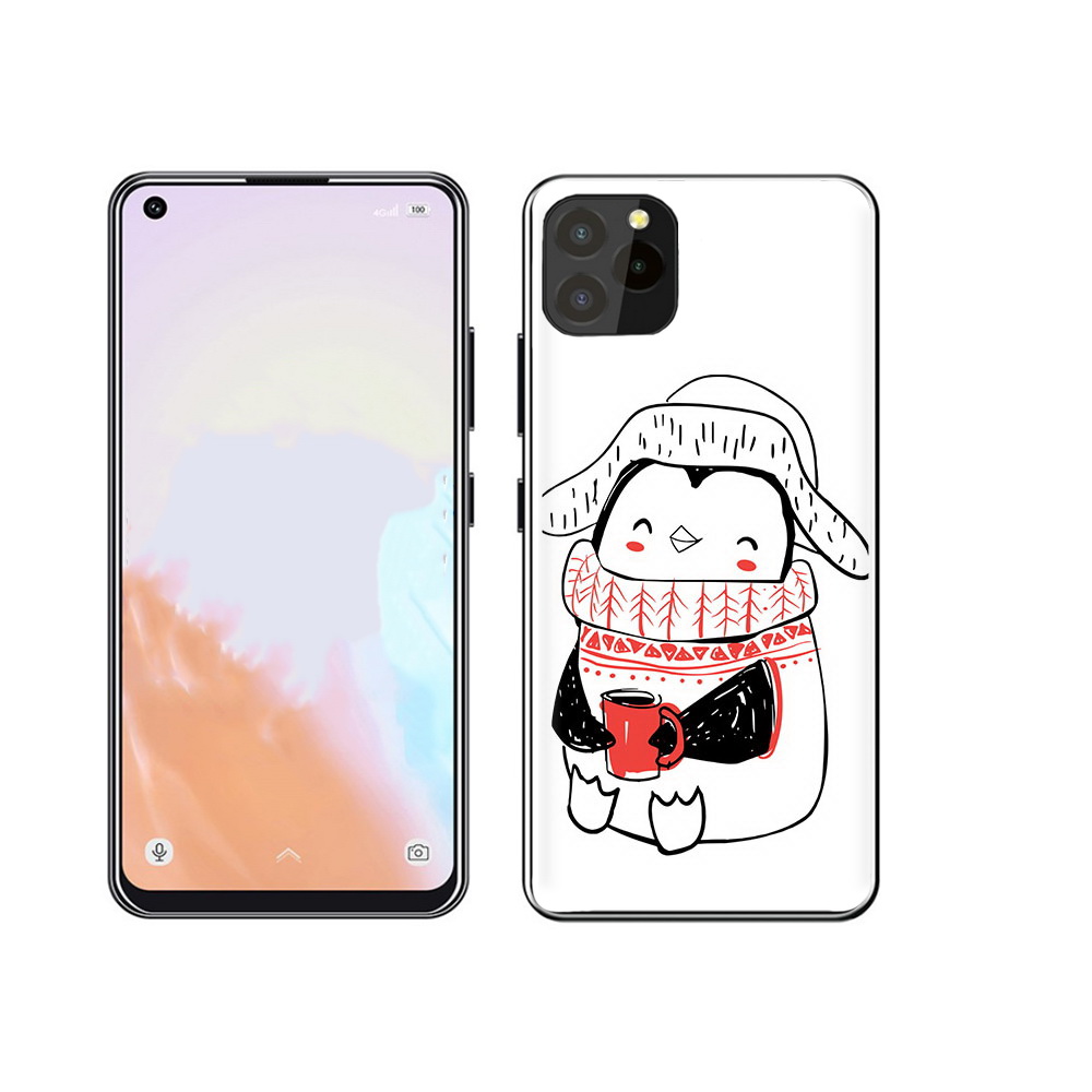 

Чехол MyPads Tocco для Oukitel C21 Pro Милый пингвин, Прозрачный, Tocco
