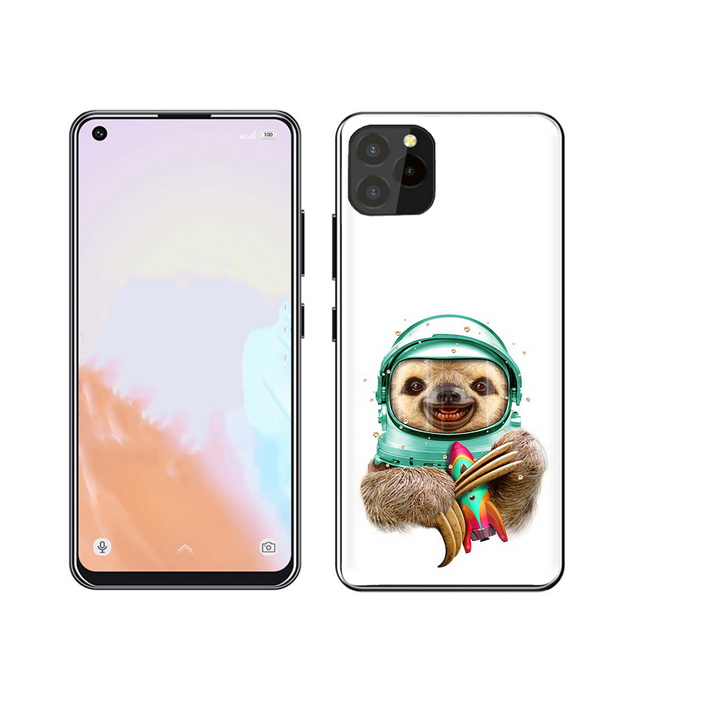 

Чехол MyPads Tocco для Oukitel C21 Pro Ленивец астронавт, Прозрачный, Tocco