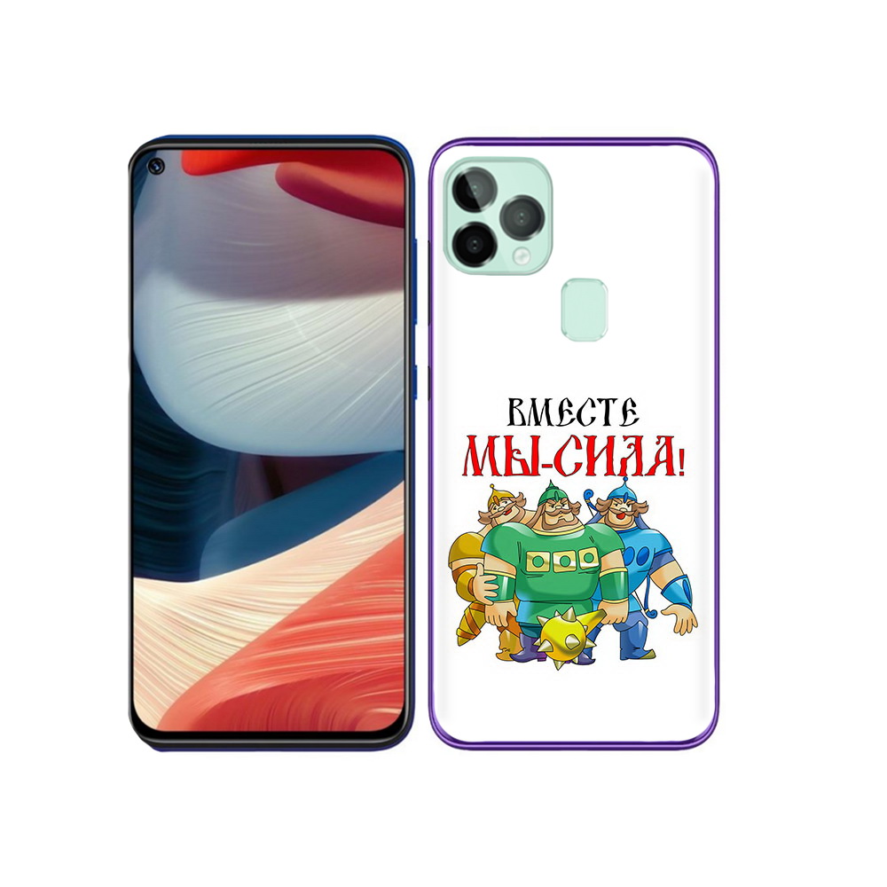 

Чехол MyPads Tocco для Oukitel C22 23 февраля богатыри, Прозрачный, Tocco