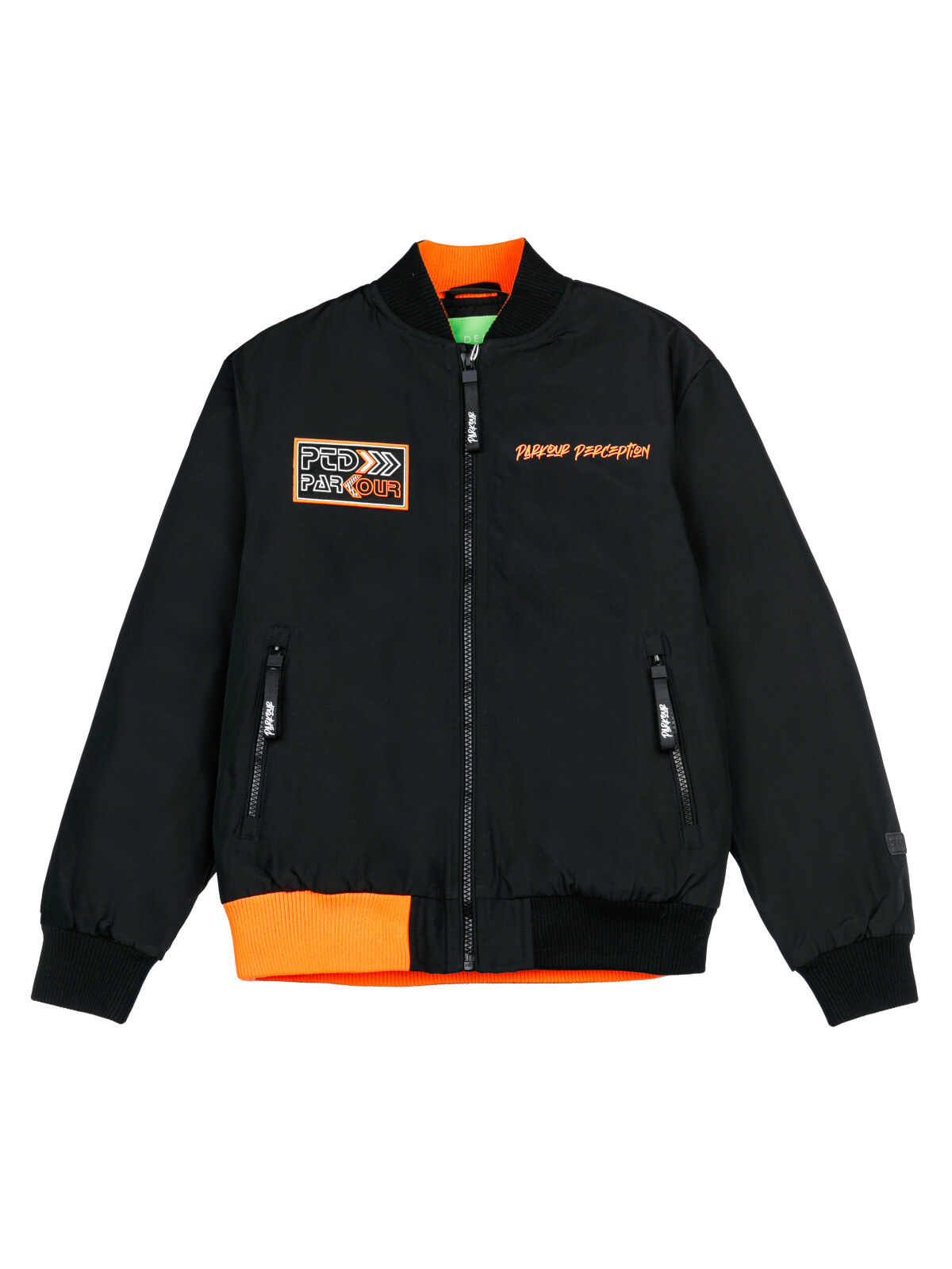 Куртка детская PlayToday 12411061, черный,оранжевый, 176