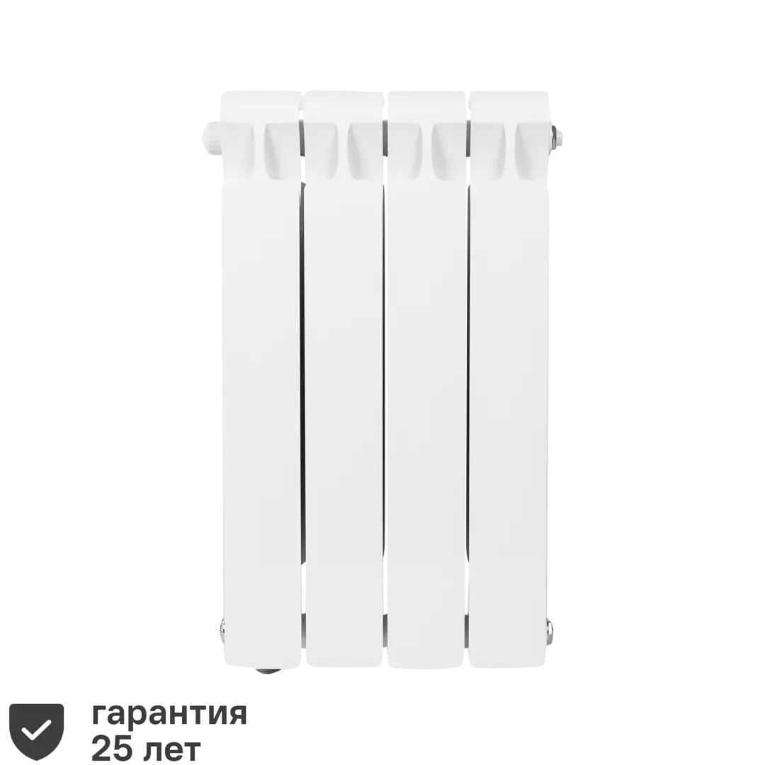 

Радиатор Rifar Monolit 500/100 биметалл 4 секции нижнее левое подключение цвет белый