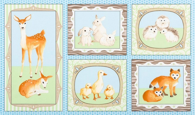 

Ткань хлопок PEPPY FAWNS AND FRIENDS PANEL 60х110 см blue, 60х110 см, 146+-5 г/м2, 100% хлопок, blue