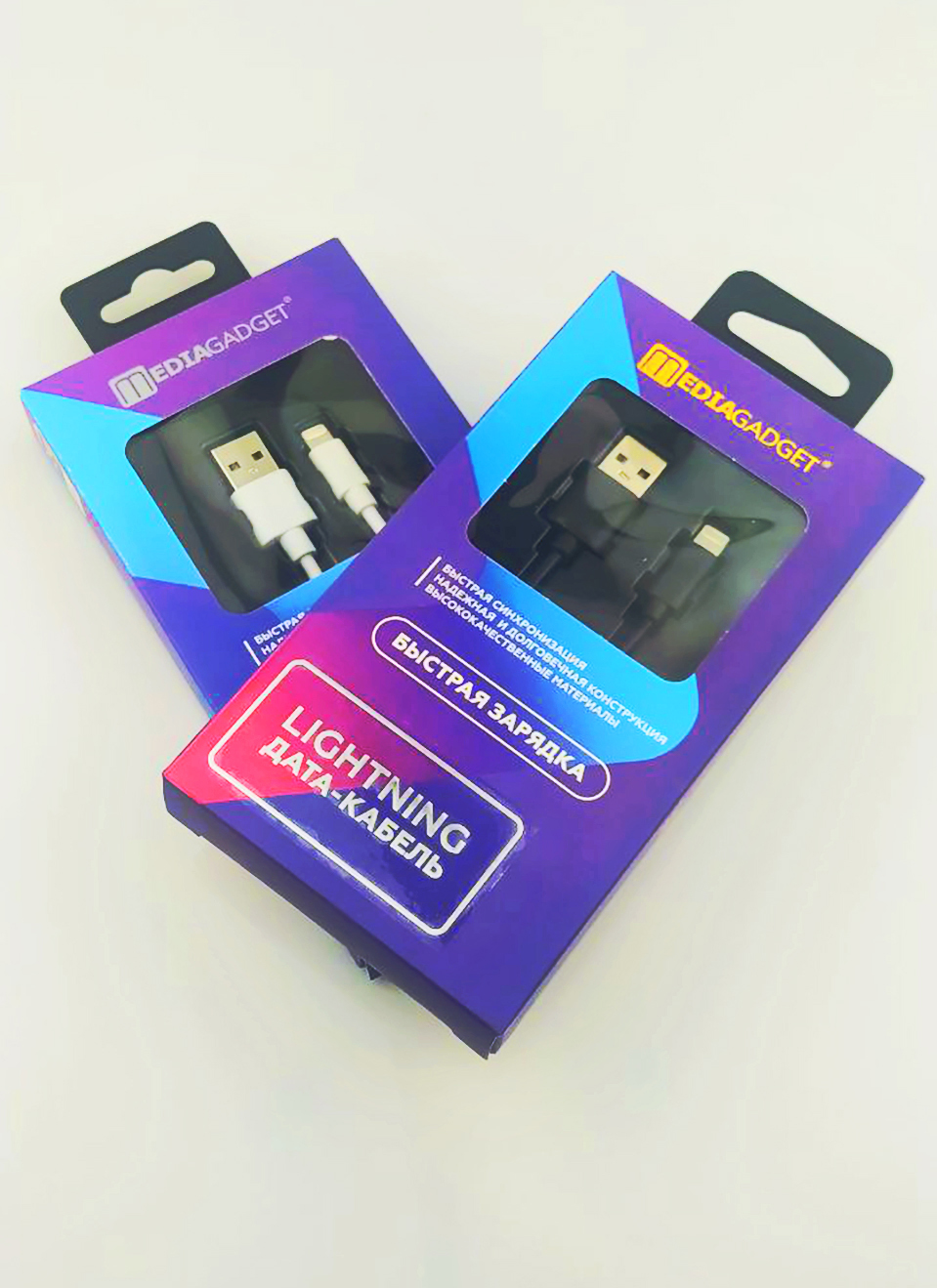 Кабель Lightning-USB Mediagadget Mgsnl001 1 м белый, черный