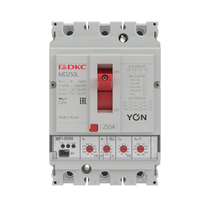 

Выключатель автоматический 3п 250А 40кА Ir 0.4…1xIn Isd 1.5…10xIn YON MD250N-MR1