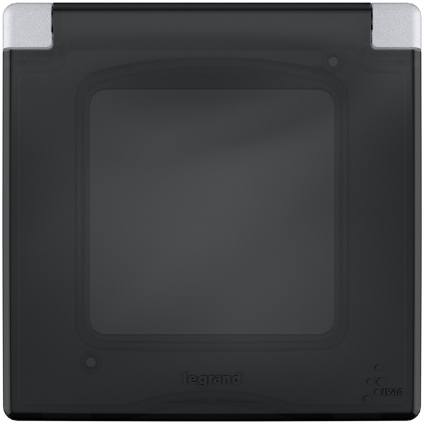 

Legrand INSPIRIA Алюминий Рамка с защитной крышкой IP 44, Серый;черный