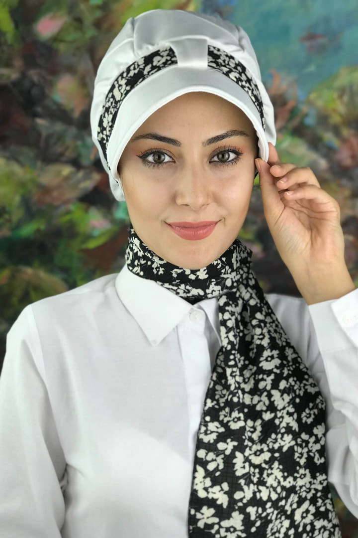 

Тюрбан женский Butik Ambar BYZ-FL-SP-BT-07 белый, BYZ-FL-SP-BT-07