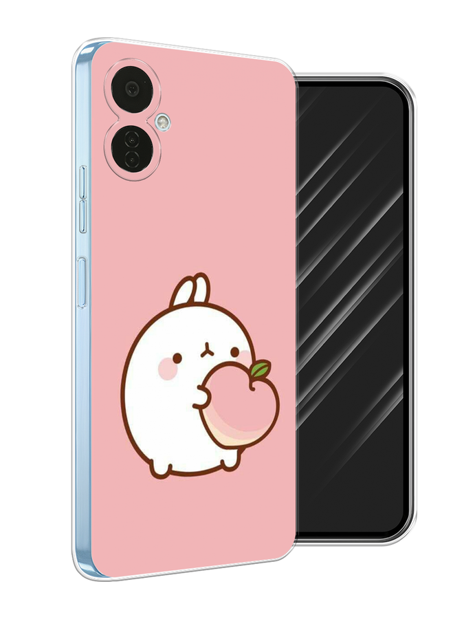 

Чехол Awog на Tecno Camon 19 Neo "Кролик с персиком", Разноцветный, 302350-1