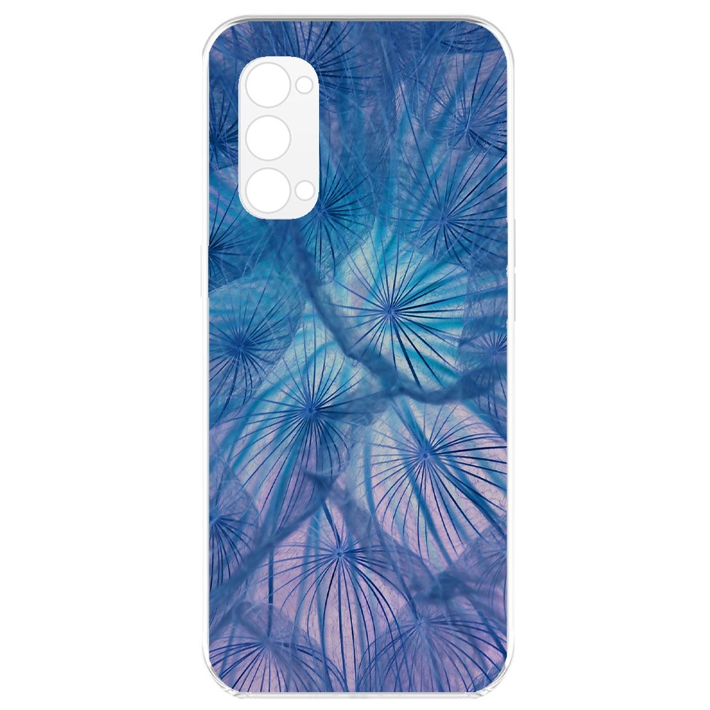 фото Чехол-накладка krutoff clear case синий одуванчик для oppo reno4 pro 5g