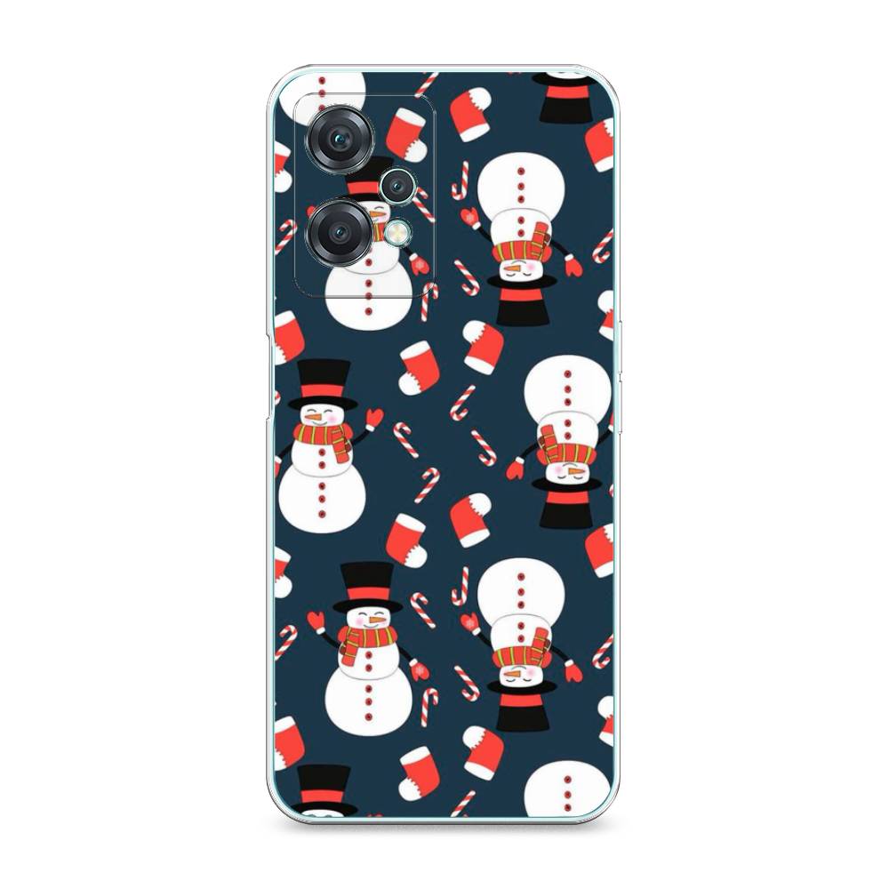 

Чехол на OnePlus Nord CE 2 Lite 5G "Синие снеговики", Синий;белый;красный, 152850-5