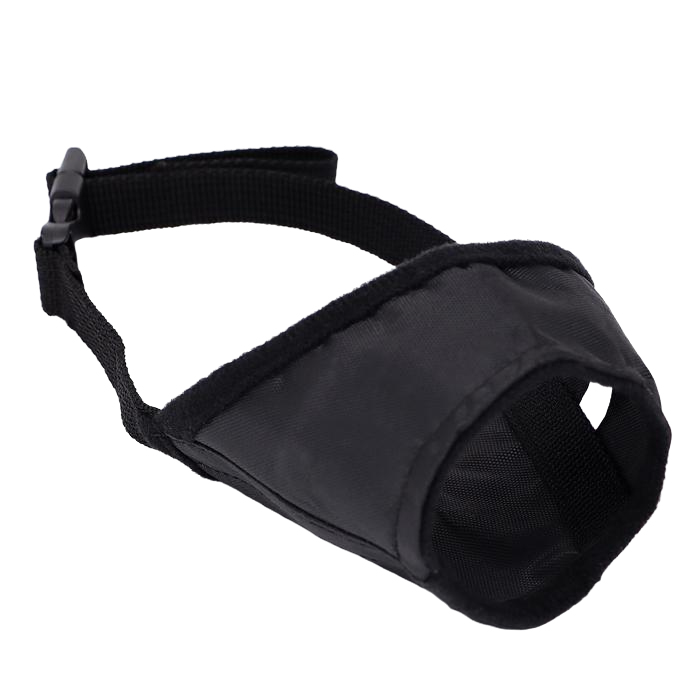 

Намордник Пижон текстильный, размер 3 (длина по носу 4 см, обхват морды 22 см), чёрный, Черный