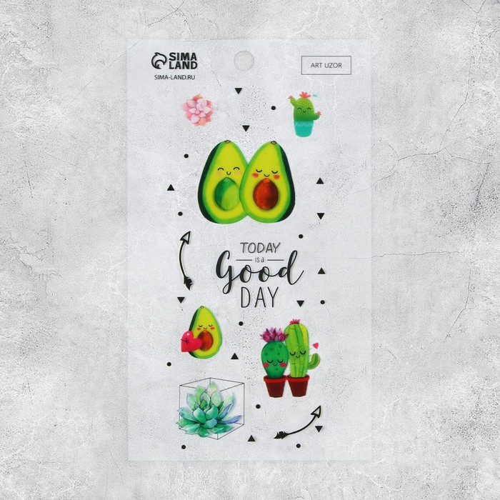 Наклейка для телефона Today is a good day, 8 х 14 см ART UZOR Design