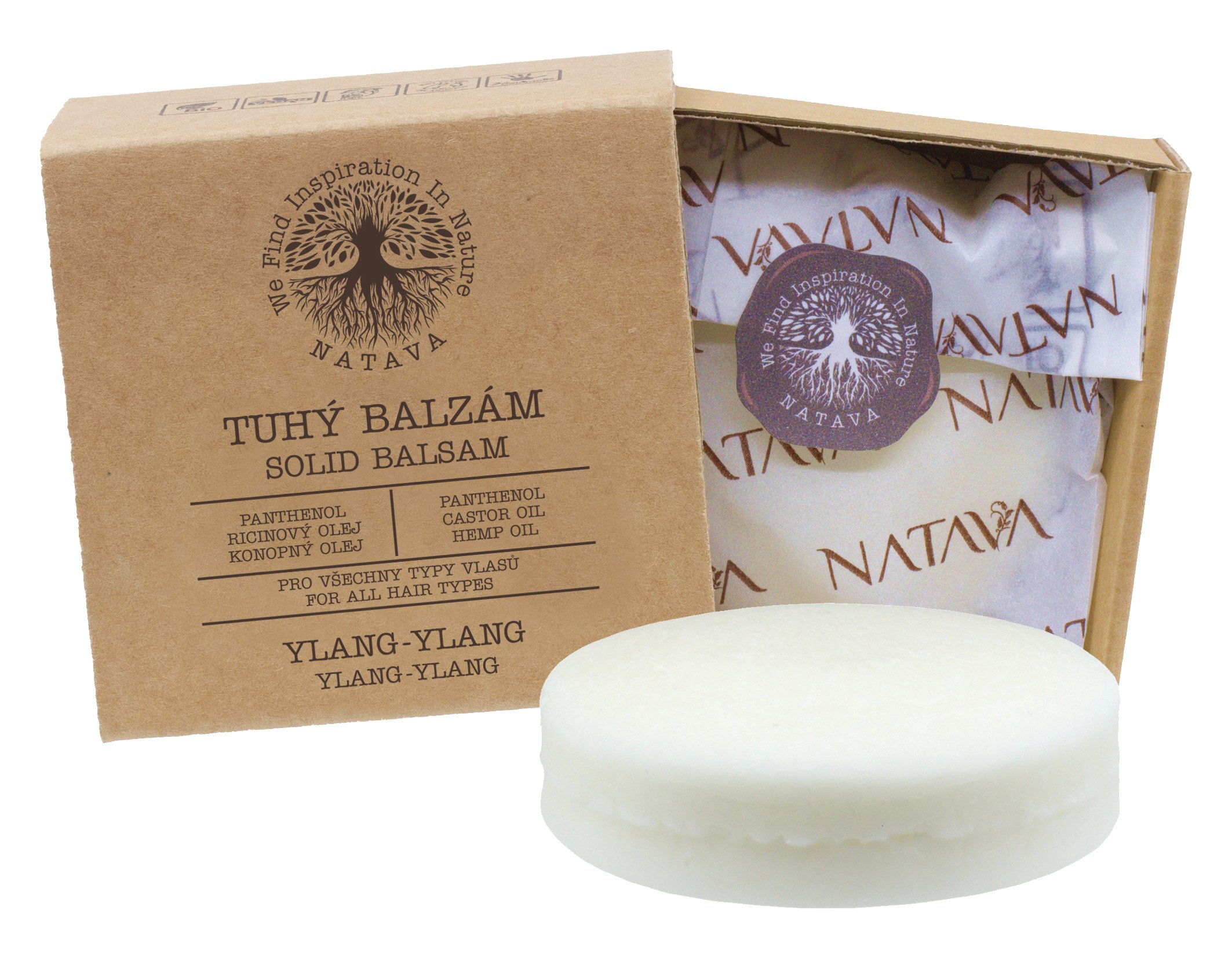 Бальзам для волос Natava Ylang-Ylang твердый, с маслом иланг-иланга, 75 г твердый дезодорант laboratorium иланг иланг