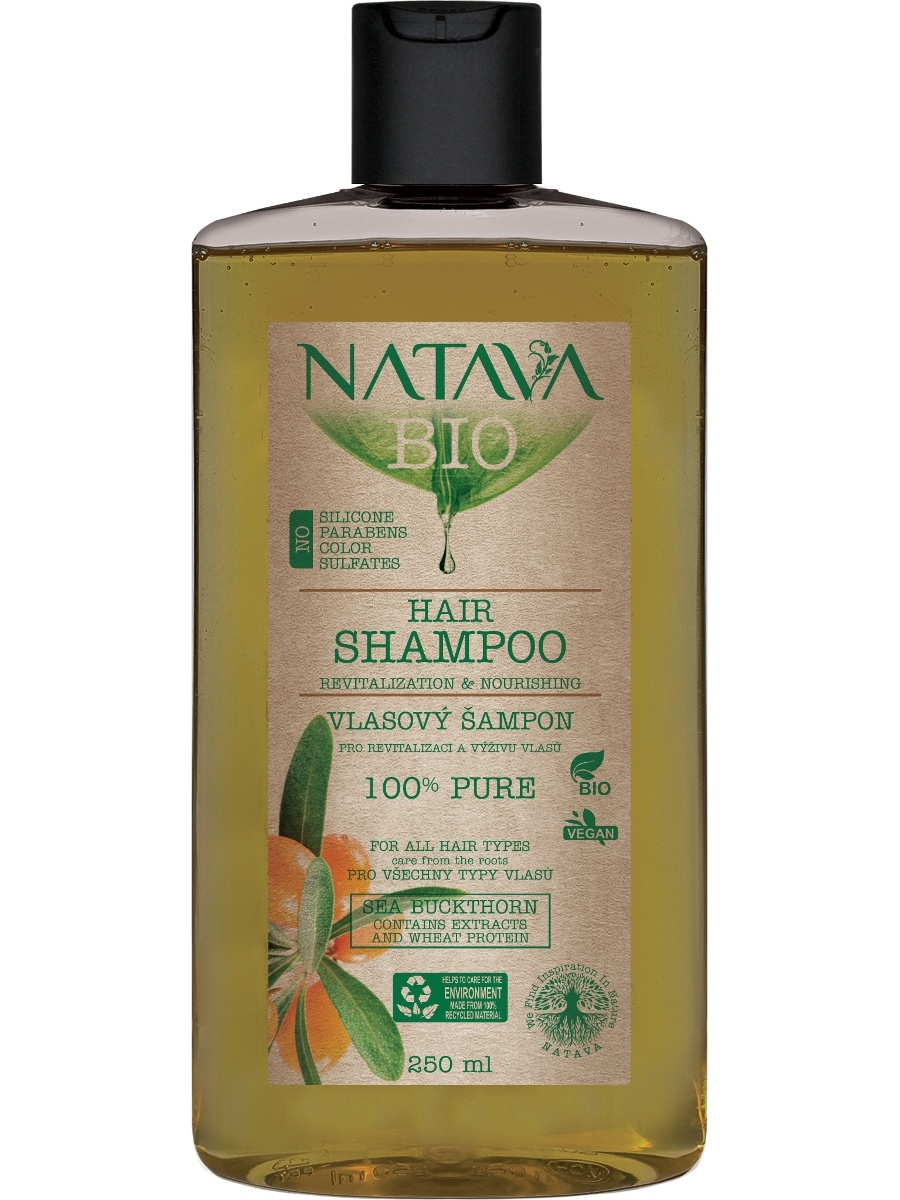 Шампунь Natava Sea Buckthorn для женщин, с экстрактом облепихи, 250 мл