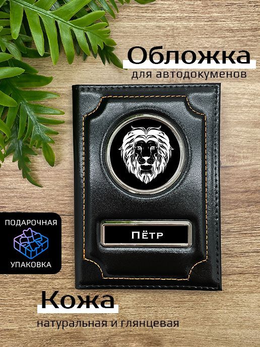 

Обложка для автодокументов мужской Space case Автообложка петр лев черная, Черный, Пётр Лев