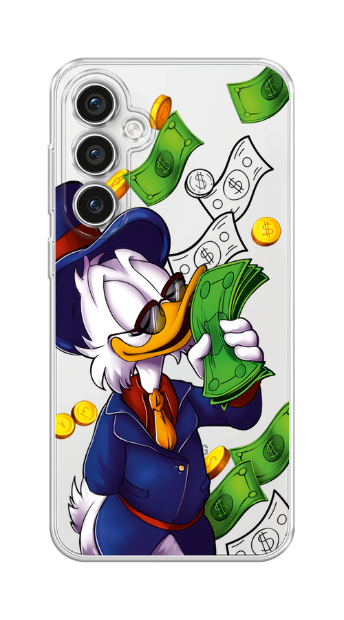 

Чехол на Samsung Galaxy S23 FE 5G "Scrooge McDuck with Money", Синий;зеленый;белый, 2108450-1