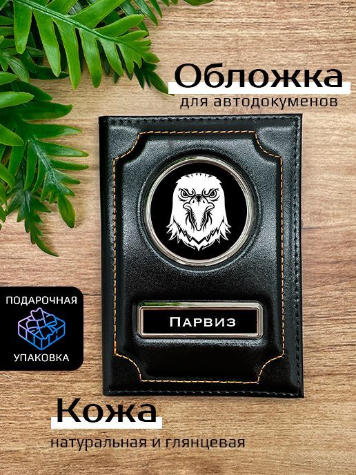 

Обложка для автодокументов мужской Space case Автообложка парвиз орел черная, Черный, Парвиз Орел