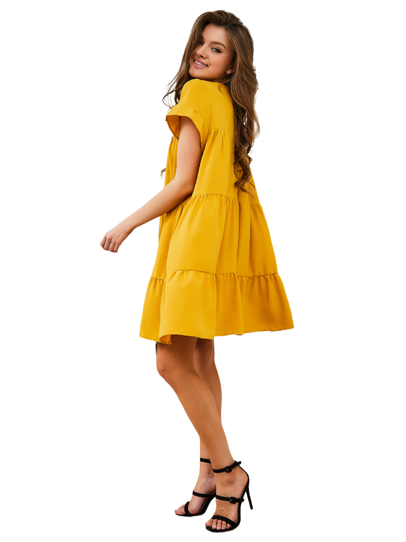 Платье женское Versal cosmetics В01 желтое 48 RU