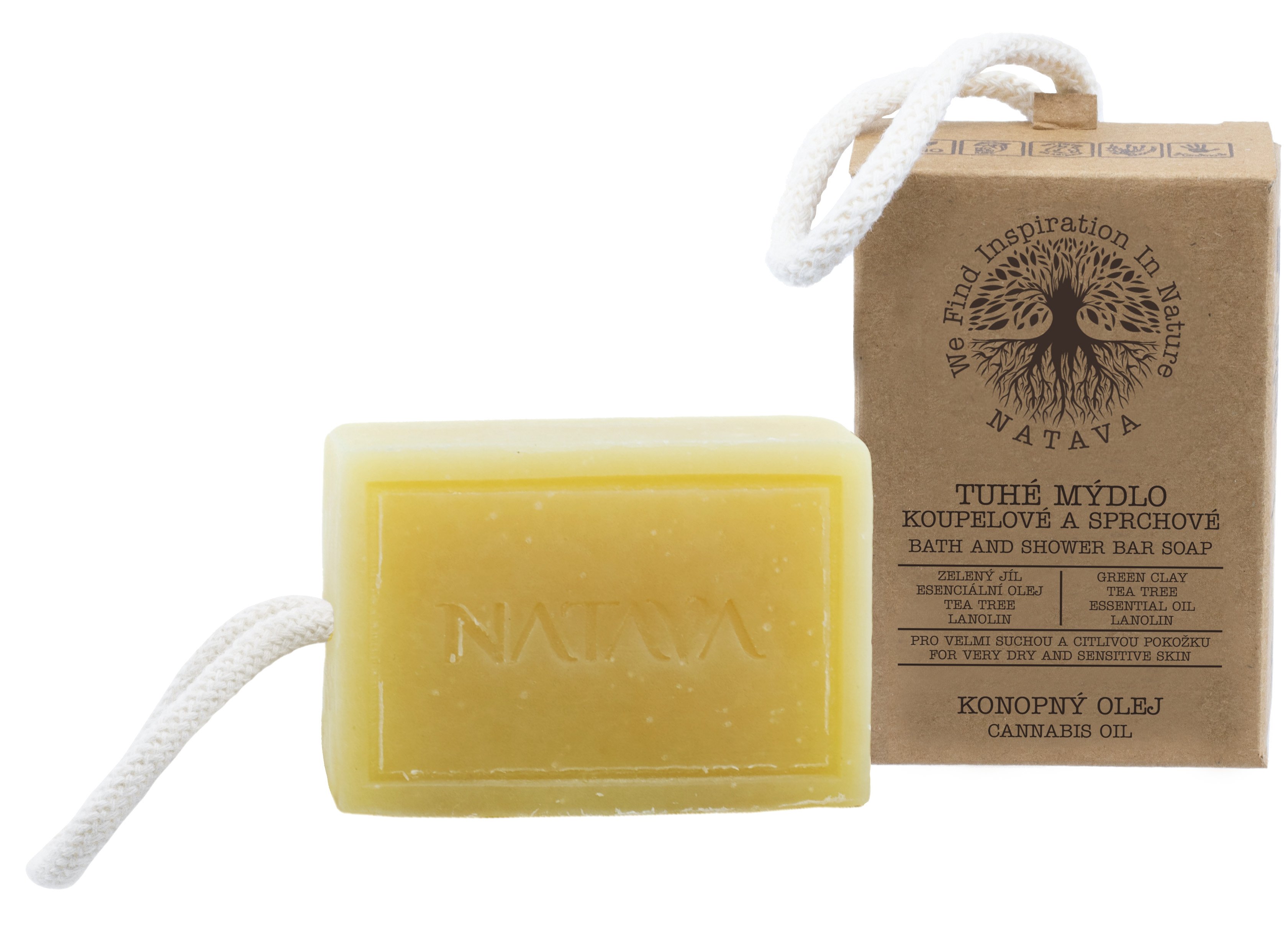 Мыло для ванны Natava Cannabis oil твёрдое, с маслом каннабиса, 100 г