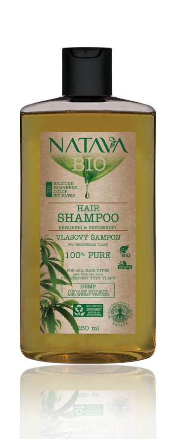 Бальзам для волос Natava Hemp с экстрактом конопли, для поврежденных волос, 250 мл лошадиный бальзам для тела и ног с экстрактом конского каштана 250мл