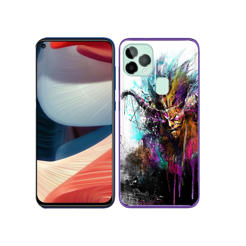 

Чехол MyPads Tocco для Oukitel C22 яркий дьявол, Прозрачный, Tocco