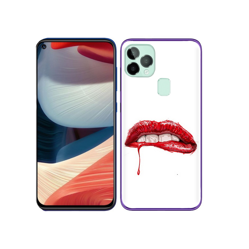 

Чехол MyPads Tocco для Oukitel C22 яркие красные губы, Прозрачный, Tocco