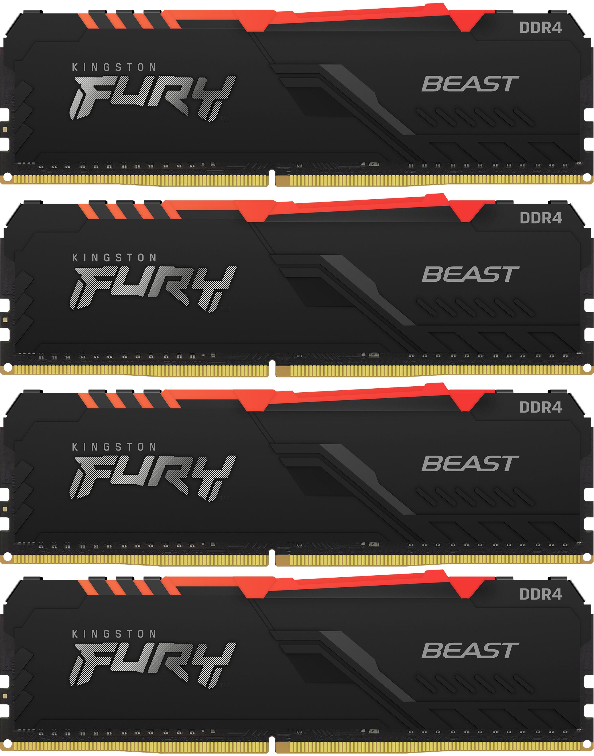 Оперативная память Kingston 128Gb DDR4 3200MHz (KF432C16BBAK4/128) (4x32Gb KIT)