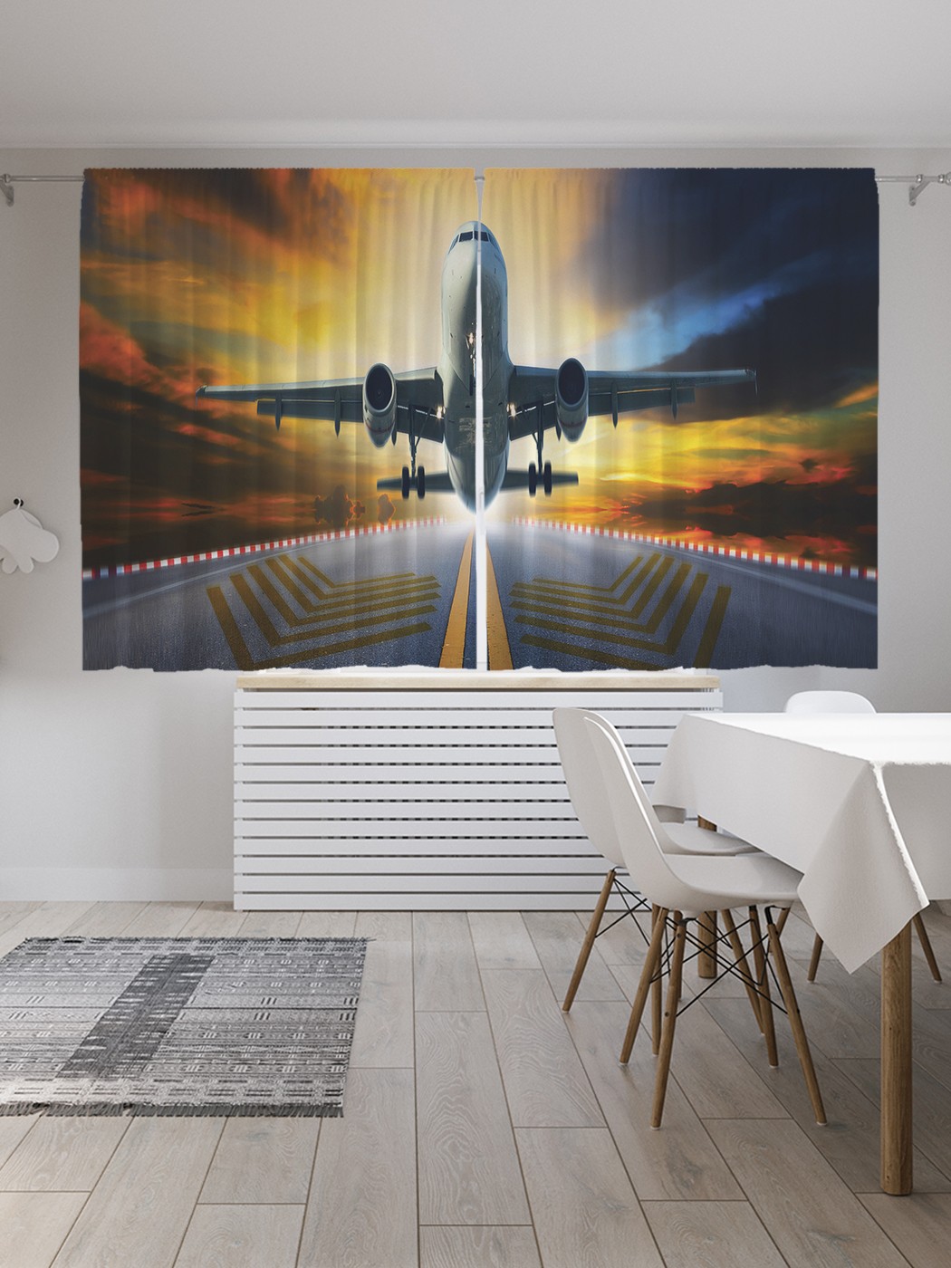 

Классические шторы JoyArty "Взлетаем!", серия Oxford DeLux, 2 полотна 145x180 см, Взлетаем!