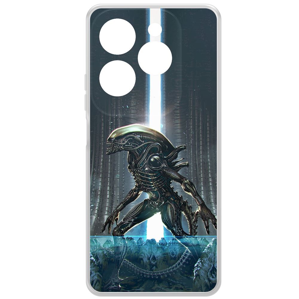 

Чехол-накладка Krutoff Clear Case Чужой. Тревога для INFINIX Hot 40 Pro, Прозрачный