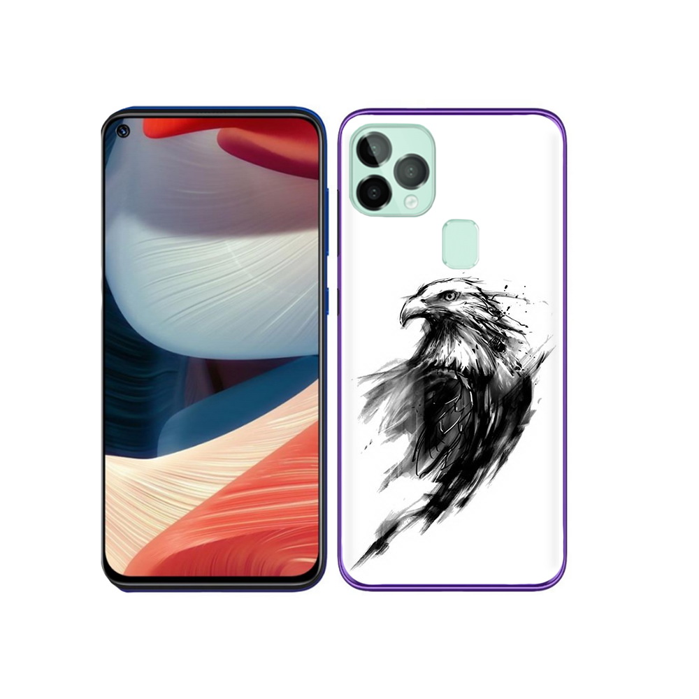 

Чехол MyPads Tocco для Oukitel C22 чб птица, Прозрачный, Tocco