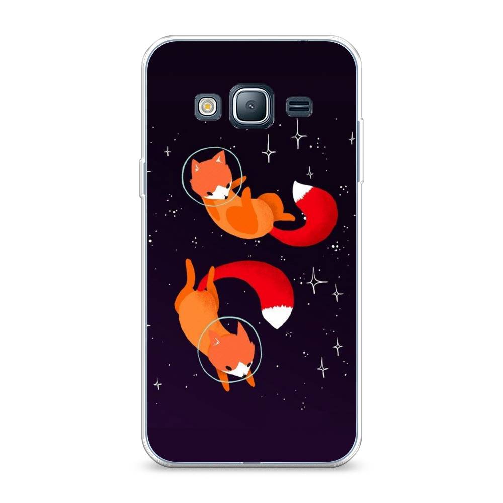 

Чехол Awog на Samsung Galaxy J3 2016 / Самсунг J3 2016 "Лисы космонавты", Оранжевый, 22450-4