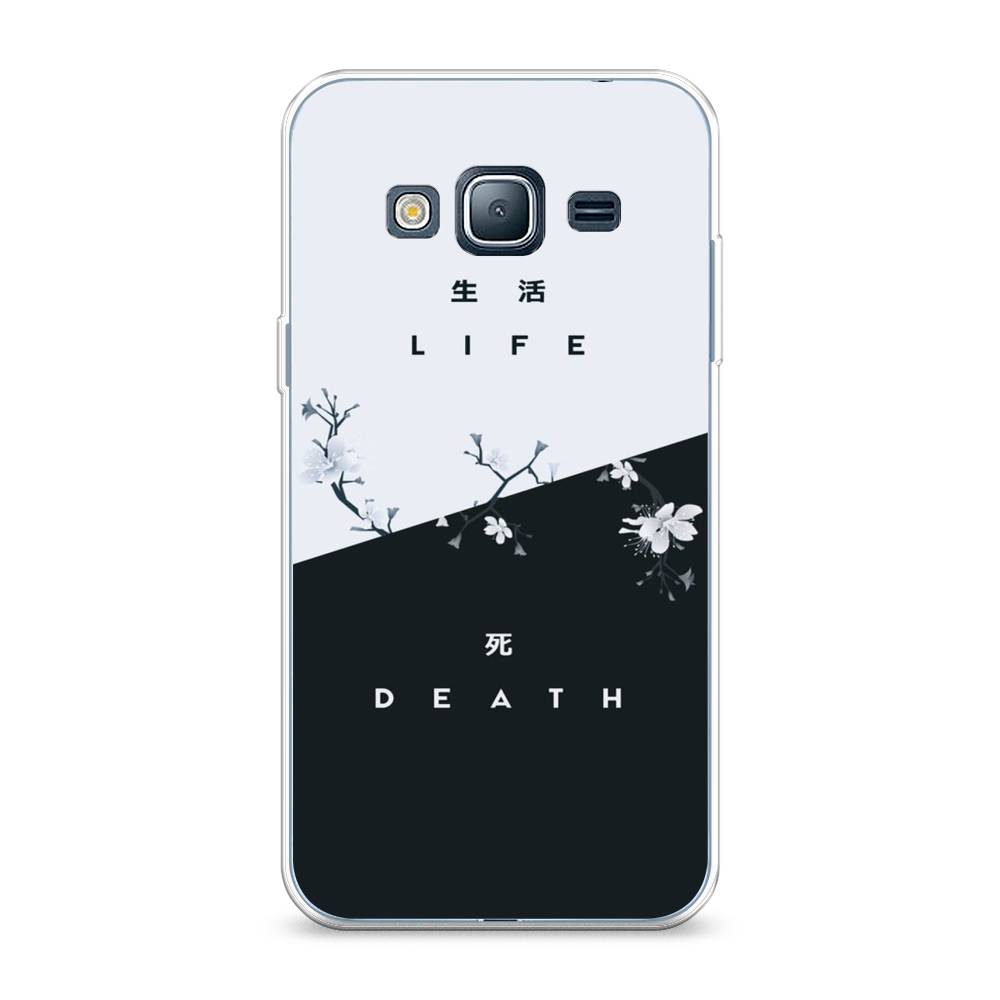 

Чехол Awog на Samsung Galaxy J3 2016 / Самсунг J3 2016 "Life and death", Черный;серый, 22450-7