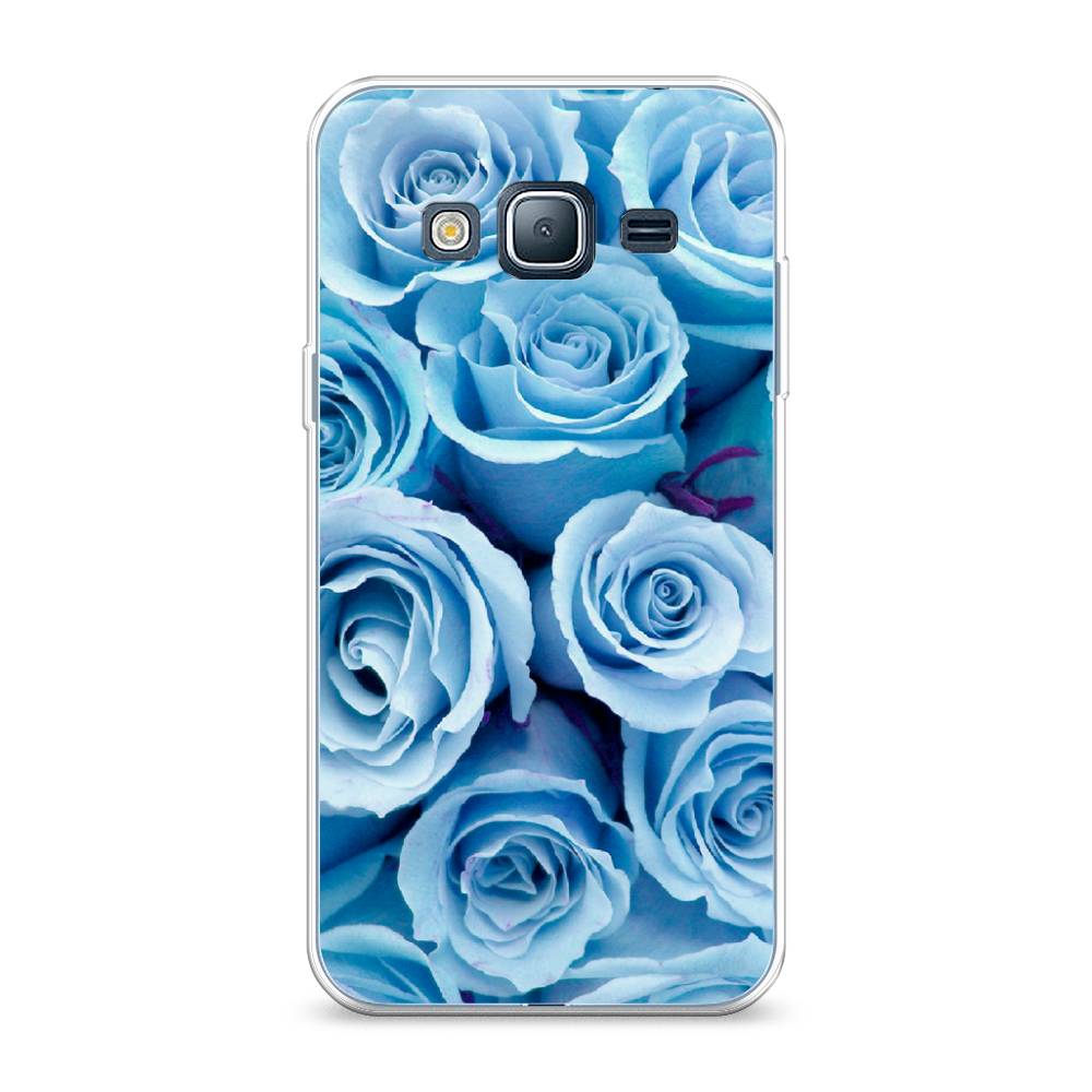 

Чехол Awog на Samsung Galaxy J3 2016 / Самсунг J3 2016 "Лазурные розы", Голубой, 22450-8