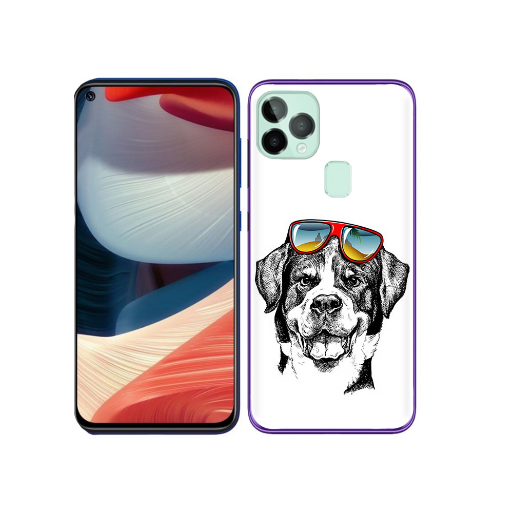 

Чехол MyPads Tocco для Oukitel C22 счастливая собака, Прозрачный, Tocco