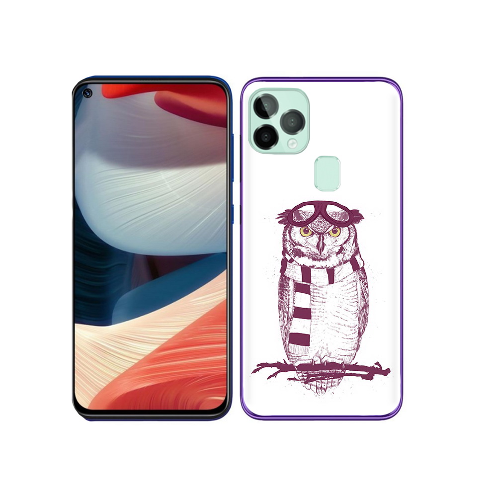 

Чехол MyPads Tocco для Oukitel C22 сова-летчик, Прозрачный, Tocco