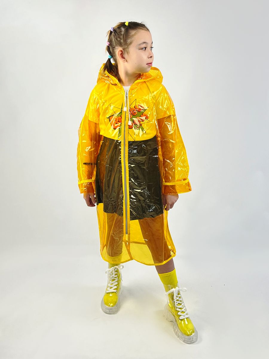 Дождевик детский ЧЕБПРО 14954, желтый, 128
