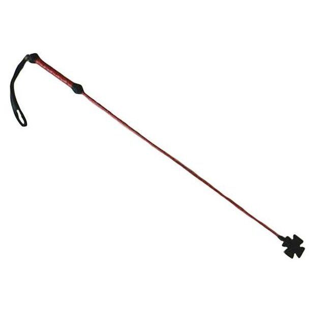 Стек Podium короткий плетеный с наконечником-крестом и красной рукоятью 70 см