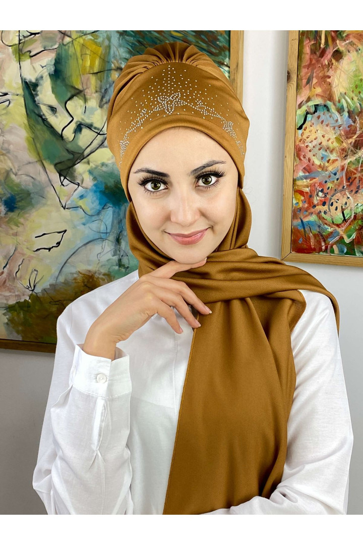 

Тюрбан женский Butik Ambar 44-NZL70522-44 желтый, 43-NZL70522-43