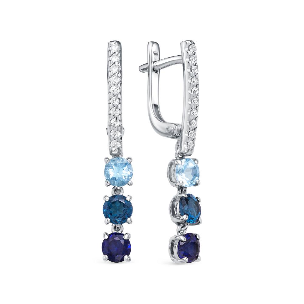 

Серьги из серебра с сапфиром АЛЬКОР 02-1593_0М19-00, 02-1593_0М19-00