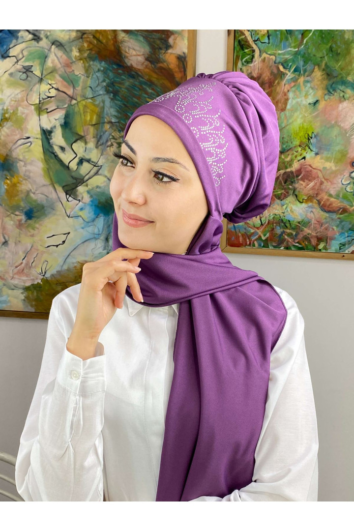 

Тюрбан женский Butik Ambar 57-NZL70522-57 фиолетовый, 53-NZL70522-53