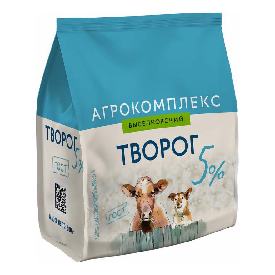 

Творог рассыпчатый Агрокомплекс Выселковский 5% 300 г