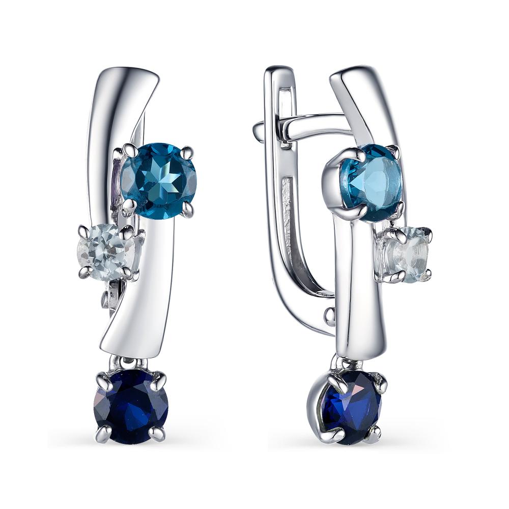 

Серьги из серебра с сапфиром АЛЬКОР 02-1594_0М19-00, 02-1594_0М19-00