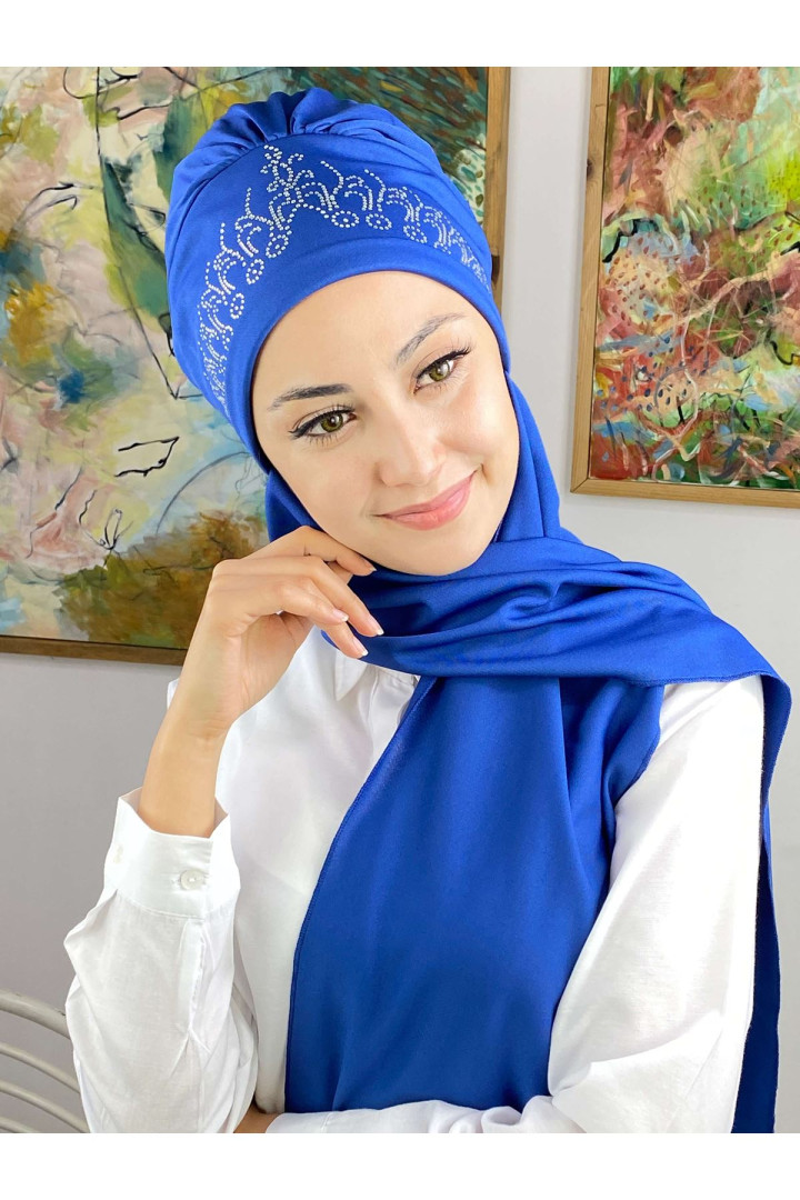 

Тюрбан женский Butik Ambar 60-NZL70522-60 синий, 53-NZL70522-53