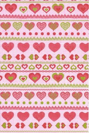 

Бумага для декопатча Decopatch, 30х40 см (636 полоски/сердечки красный/зеленый)