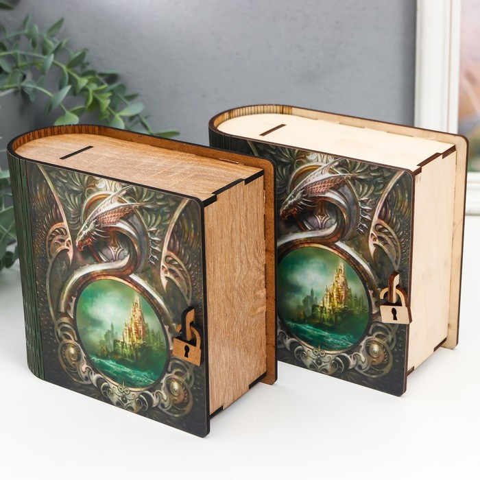 

Шкатулка-книга "Дракон" 14х14 см МИКС
