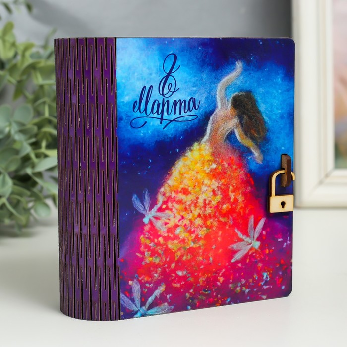

Шкатулка-книга "8 марта. Стрекозы" 14 см, Разноцветный
